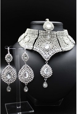 Parure bijoux indiens plaqué or ou argent