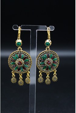 Boucles d'oreilles turques à strass