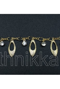 Bracelet plaqué or à strass