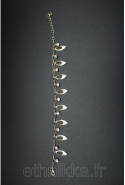 Bracelet plaqué or à strass