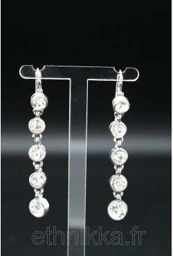 Boucles d'oreilles pendantes argent 