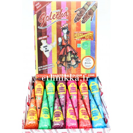 Cônes henné multicolore