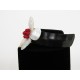 Parure en nacre blanche et perles rouge