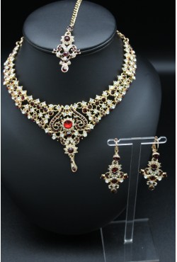 Parure bijoux indiens pas cher en plaqué or