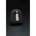 Pendentif Tong strass plaqué argent