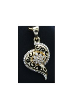 Pendentif plaqué or coeur 