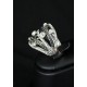 Bague bijou orientale en plaqué argent zirconiums