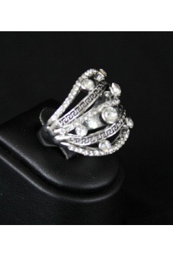 Bague bijou orientale en plaqué argent zirconiums Bague bijou orientale en plaqué argent zirconiums