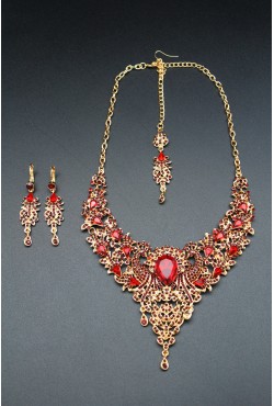 Bijoux indiens Taos parure plaqué or 1 micron Bijoux indiens Taos parure plaqué or 1 micron