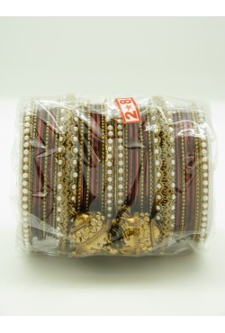 Bijoux indiens bracelets plaqué or et perles