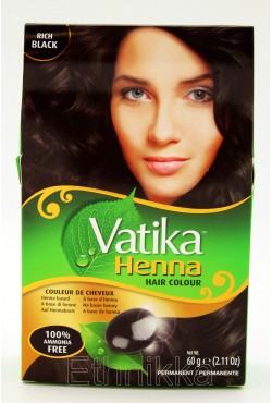 Henné noir cheveux Vatika rich black