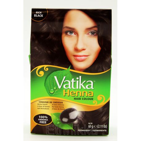 Teinture Henna hair colour Vatika rich black