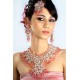 Parure indienne rose bijoux mariage bollywood 