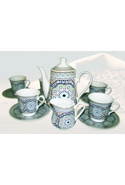 Services à café de Fez en porcelaine Services à café de Fez en porcelaine