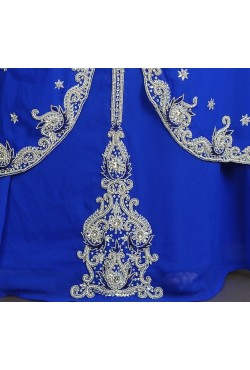 Caftan robe dubai bleue