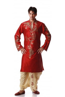 Tenue orientale blanche brodé homme