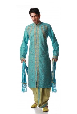 Tenue orientale rouge dorée brodé homme