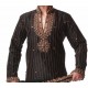 Tenue orientale turquoise dorée brodé homme