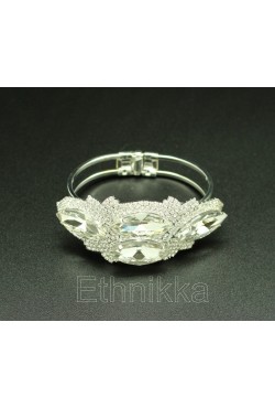 Bijou oriental bracelet strass en plaqué argent