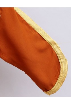 Djellaba femme marron et doré sans manche Djellaba femme marron et doré sans manche