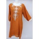 Robe tunique orientale longue marron