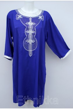 Tunique orientale longue bleue