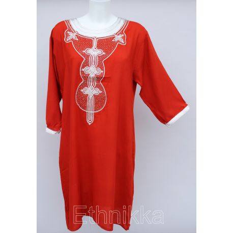 Tunique orientale longue rouge