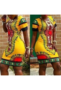 Robe africaine bleue