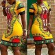 Robe africaine jaune