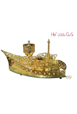 Kit M'rach Barque Encensoir argenté ou doré Kit M'rach Barque Encensoir argenté ou doré