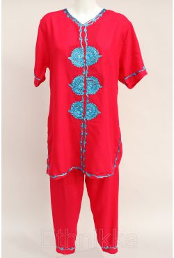 Ensemble tunique orientale bleue Ensemble tunique orientale bleue