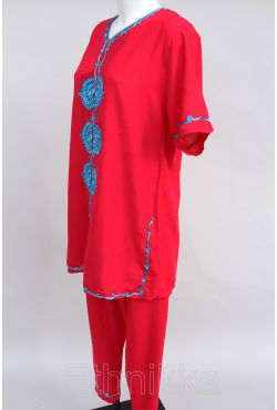 Ensemble tunique orientale bleue Ensemble tunique orientale bleue
