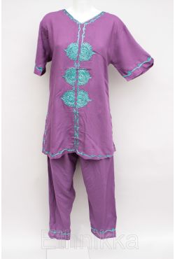 Ensemble tunique orientale bleue Ensemble tunique orientale bleue