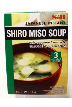 Shiro Miso Soup à l'algue,oignons verts et croutons