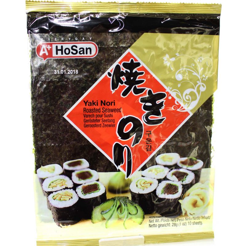 Feuilles d'algue Nori pour sushi - Haute qualité x10 Shirakiku
