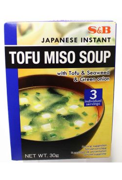 Soupe japonaise au tofu, algue, oignons verts